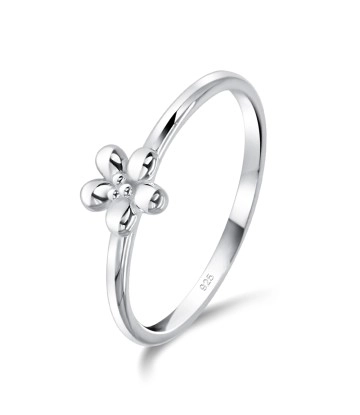 Flower Designed Silver Ring NSR-4057